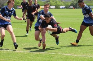 Lajuan Vito dives in for a great try in the Schoolboy Cup Quarter Final against Illawarra (Photo : Steve Montgomery)