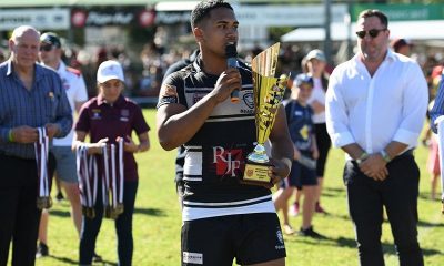 2019 Mal Meninga Cup Champions Tweed Seagulls skipper with the trophy