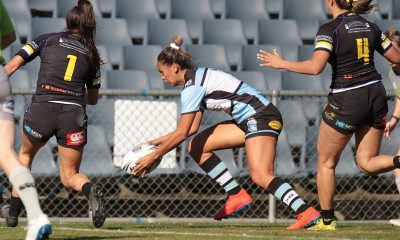 Kiana Takarangi scores her 2nd try v Mounties during the 2019 HNWP Finals week 1 (Photo : Steve Montgomery)