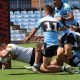 Panthers 2nd Rower Tevita Alatini dives in for a powerful try in last weeks round 4 of the NSWRL Harold Matthews Cup against the Cronulla Sharks at Shark Park (Photo : Steve Montgomery)