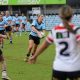 Maddie Studdon sets up the Sharks deadly attack in Rnd 1 of the Harvey Norman Women's Premiership (Photo : Steve Montgomery)