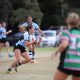 Two try hero in Round 4 runs at the Rabbitohs line (Photo : Steve MOntgomery / OurFootyTeam.com)Zali Fay
