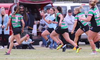 Sharks Winger Andie Robinson flys down the wing (Photo : Steve Montgomery)
