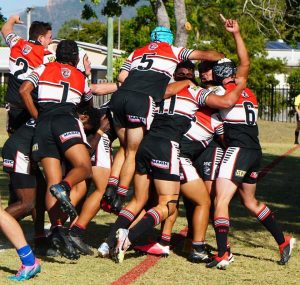 Kirwan cel;ebrate winning Back 2 Back Phil Hall Cup's (Photo : QRL)