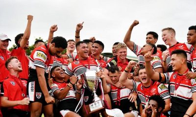 Kirwan Bears celebrate winning back to back Titles in the National Schoolboy Cup called the Phil Hall Cup (Photo : Townsville Bulletin)