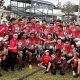 Kirwan High celebrate winning back to back Phil Hall Cups after defeating PBC in the Final (Photo : Townsville Bulletin)