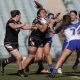 Mina Hanisi charges into the Bulldogs defence in the HNWP Elimination Final (Photo : Bryden Sharpe bsphotos.com.au)