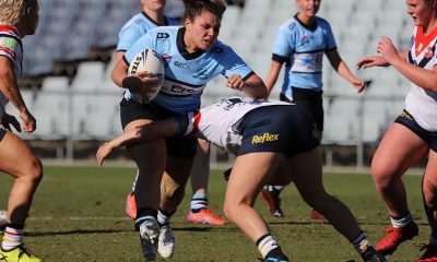Analei Netzier runs the ball forward in the HNWP Semi Final v CC Roosters (Photo : Steve Montgomery)