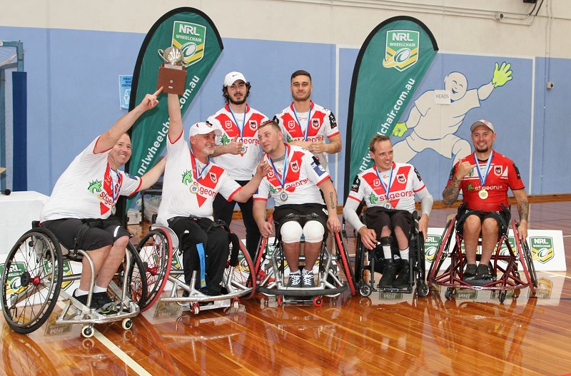 The St. George Dragons won the NSW Wheelchair Rugby League Grand Final on Sunday at the Menai Sports Centre for a record 3rd time in a row (Photo : Steve Montgomery)