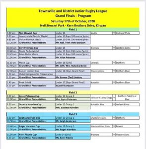 Townsville Junior League Finals Program