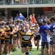 Pic : Amy Barraclough leads the GNT Tiger ladies out into battle with Brooke Davis next in line