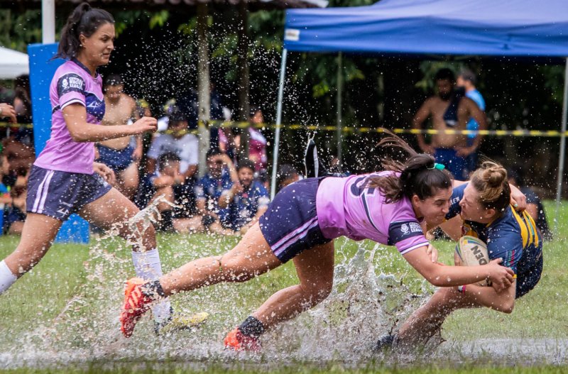 Brazilian Rugby League Women’s Premiership semi-finals were played in wet conditions (Photo : ruasmidia)