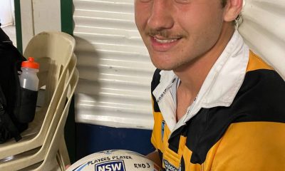 Pic: Harry Reid and his game ball after a triple try treat at Armidale today