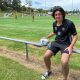 Pic: Logan Spinks and his game ball after a testing time in the pack at Armidale Rugby League Park on Saturday