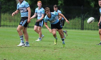 Sharks Mattys Cup Hooker Taj Brailey sends the Sharks in attack (Photo : Steve Montgomery)