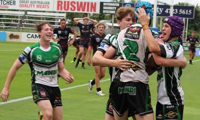 Townsvile Blackhawks celebrate in Round 6