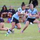 Sharks Skipper Corban McGregor flys up the middle of Rex Jackson Oval in round 6 against the Helensburg Tiigers (Photo : Steve Montgomery)