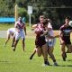 Jamie Humphreys pops a superb pass to send Kaeo Weekes over for a try (Photo : Wayne Cousins Manly Media)