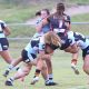 Helensburg Tigers Fullback get gang tackled by the Sharks defence in Round 6 at the Rex Jackson Oval, Helensburg (Photo : Steve Montgomery)