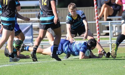 Corey Ackers dives in for the 2nd last try of the day (Photo : Steve Montgomery)