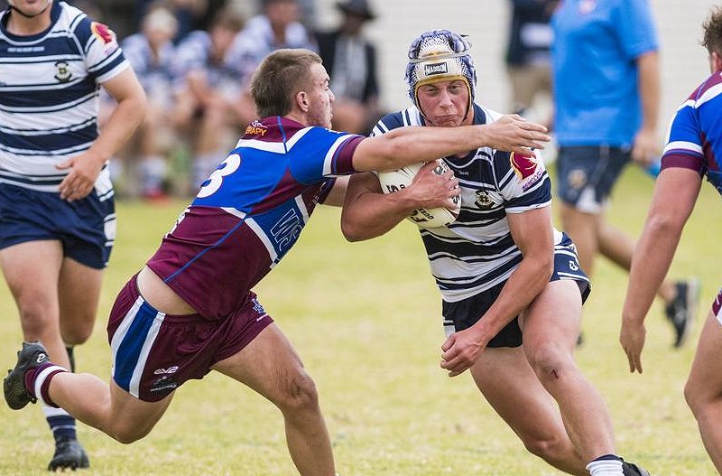 Darcy Carswell of St Mary’s College against Wavell SHS. Picture: Kevin Farmer