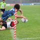Luke Laulilii of NSWCHS Under 15's dives in for a spectacular try in today's Day 2 of the NSW Schoolboys Championships (Photo : Steve Montgomery)