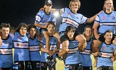 Woods with his Mossman Sharks under 7s.
