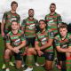 South Sydney juniors Alex Johnston, Adam Reynolds, Blake Taaffe, Cameron Murray, Keaon Koloamatangi and Campbell Graham. Picture: Sunny Brar