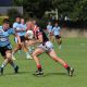 Central Coast Roosters SG Ball player Zac Montgomery runs the ball at the Sharks defence (Photo : Steve Montgomery)