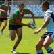 South Sydney Rabbitoh's Alex Johnston in action against the Cronulla Sharks in Rnd 1 of the 2013 NSWRL SG Ball Cup at Leichhardt Oval (Photo : Steve Montgomery)