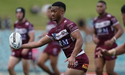 Sixteen-year-old sensation Latu Fainu playing in this years NSWRL Harold Matthews Cup Grand Final for the victoroius Manly Seaeagles (Photo : Bryden Sharp - bsphotos.com.au)