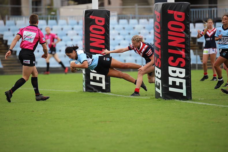 2020 Tarsha Gale Cup – Rnd 6 – Sharks v Roosters (1st Half)