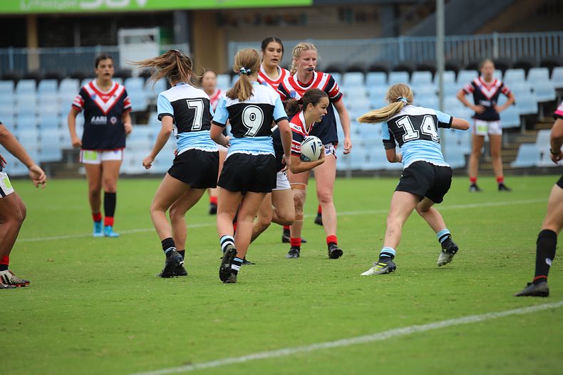 2020 Tarsha Gale Cup – Rnd 6 – Sharks v Roosters (1st Half)
