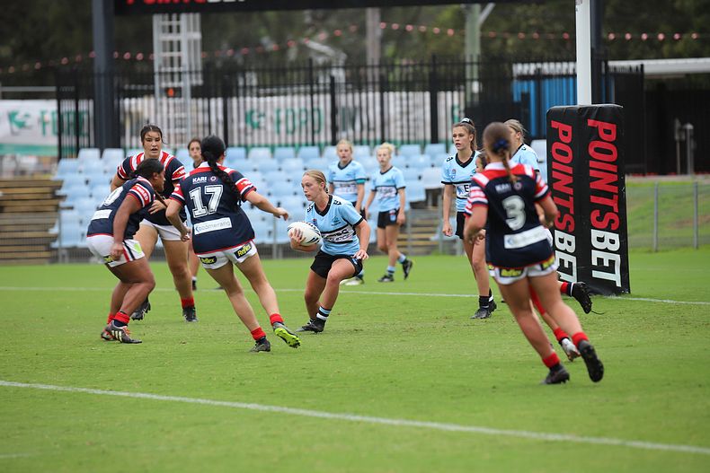 2020 Tarsha Gale Cup – Rnd 6 – Sharks v Roosters (1st Half)