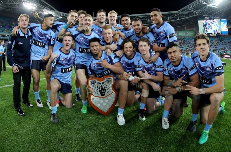 NSW Under 18s celebrate a 1 point win - NSW U18s: 2015 (Photo : NSWRL)