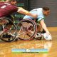 Corey Cannane scores for the NSWRL Blues in the Wheelchair State of Origin (Photo : Steve Montgomery)