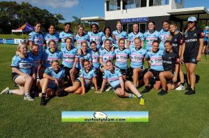 Cronulla Sharks Tarsha Gale Cup trial squad v Knights in January (Photo : Steve Montgomery)