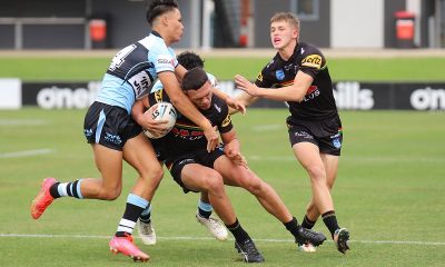 Kurt Montgomery was solid in defence pushing Panthers player out (Photo : Steve Montgomery)