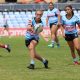 Sienna Williams gets the Sharks going forward in the Tarsha gale Cup (Photo's Steve Montgomery)