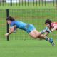 Zane Harrison dives in a try for the NR Titans in the Andrew Johns Cup Semi Final (Photo : Steve Montgomery)