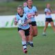 Maddie Studdon steers the Sharks HNWP to a tight round 1 win over the Mounties (Photo : Steve Montgomery)