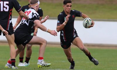 Wil Kennedy running around the defence in a Schoolboy Cup game for Endeavour SHS (Photo : Steve Montgomery)