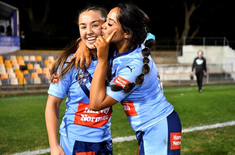 Jada Taylor scored a tremendous try for NSW in the U19 Origin. Picture: Gregg Porteous