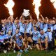 The NSW Blues Under-19s celebrate their big win. Picture: NRL Photos/Gregg Porteous