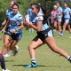 Teagan Dymock runs the ball at the Bears defence (Photo : Steve Montgomery)