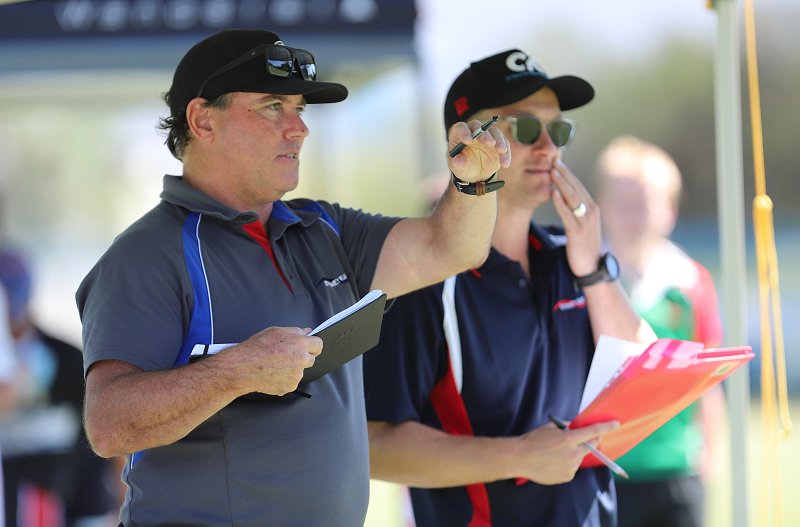 Sydney East Rugby League Co-Ordinator Mr. Craig Holmes & Mr. Matthew Baxter from Endeavour SHS (Photo : Steve Montgomery)