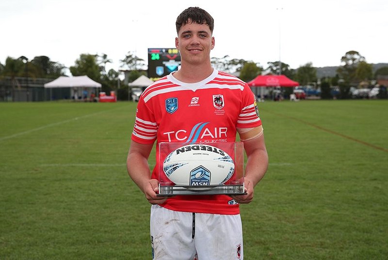 Jarrah Treweek with 3 tries was named Man of the Match in the 2023 Laurie Daley Cup Grand Final (Photo : Bryden Sharp / NSWRL)