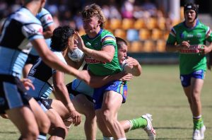 Jaxon Laverden Canberra Raiders SG Ball Cup in action against the Sharks in Rnd 7 (Photo : Steve Montgomery)