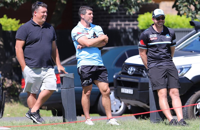 Rugby league legend Mick Innes watching the Sydney East Schoolboy trials (Photo : Steve Montgomery)