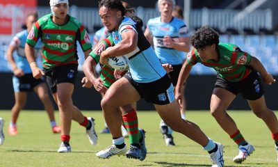 Jayze Tuigamala Cronulla Sharks Harold Matthews Cup (Photo : Steve Montgomery)